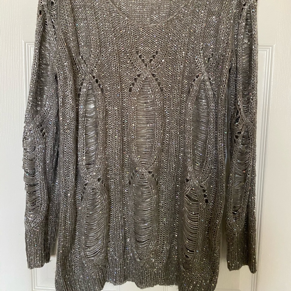 Forever 21 gray sparkly sweater